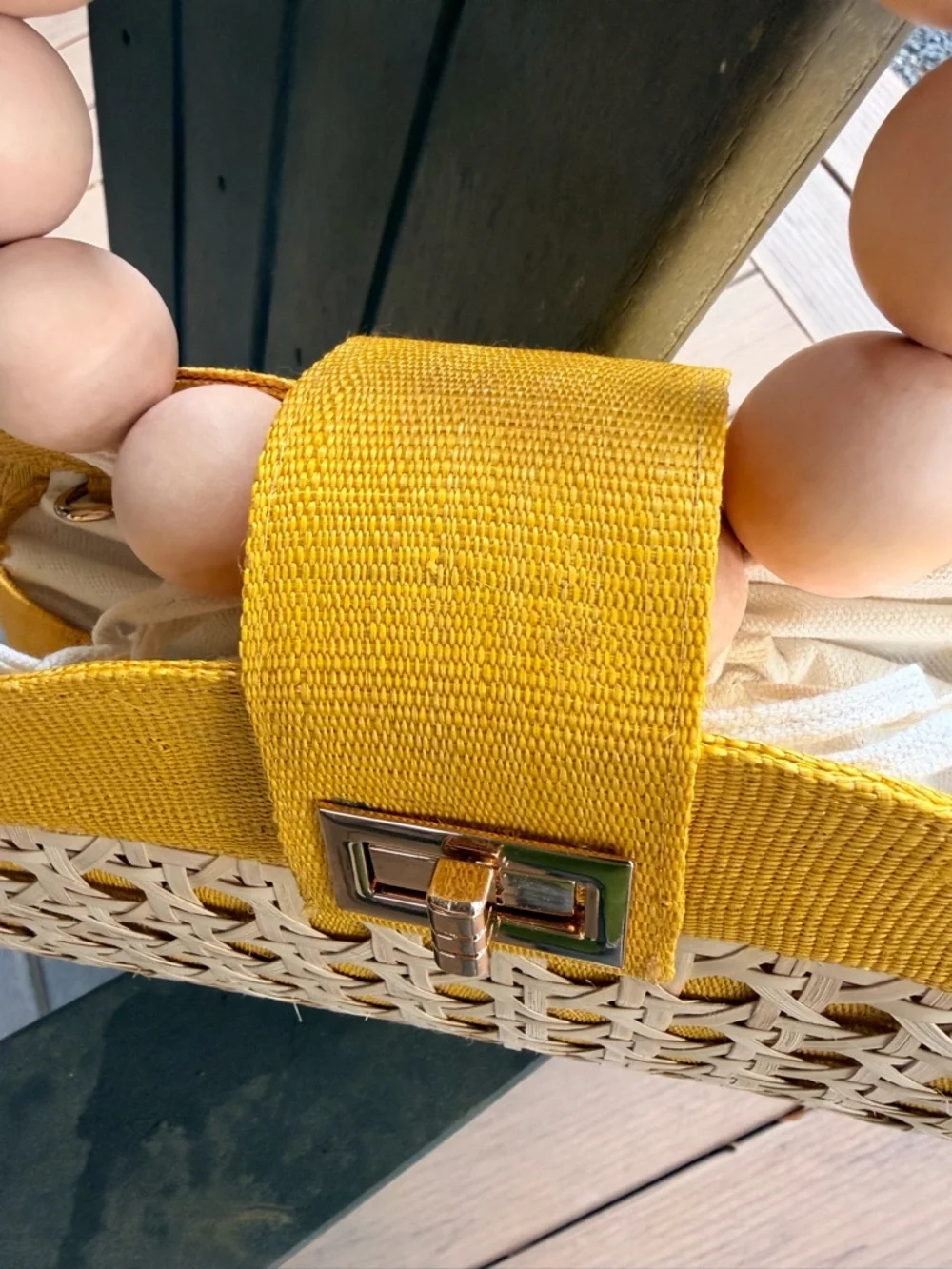 soli&Sun Yellow Isabella Handbag - Picture 4 of 9